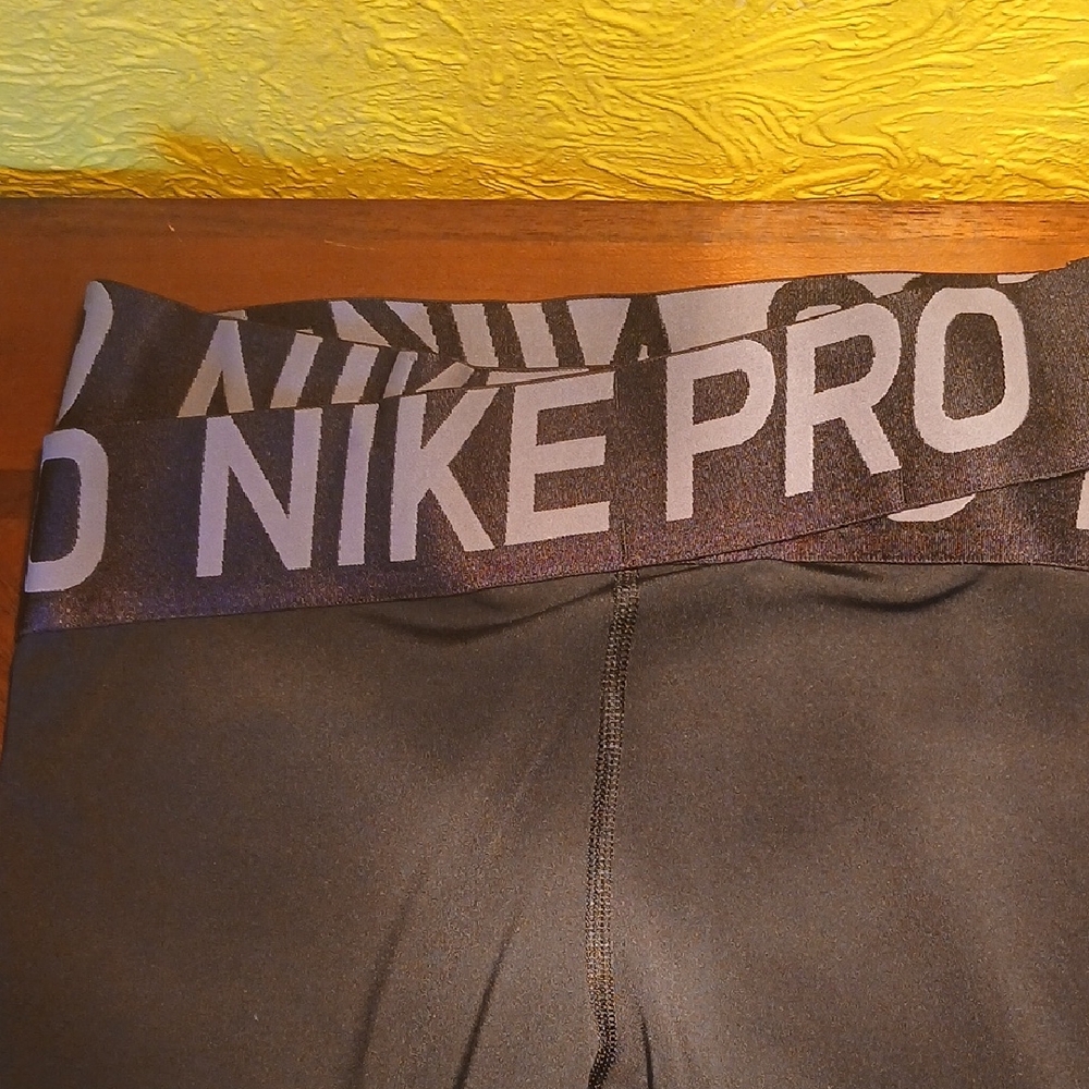 Nike Pro Black and Gray Performance Compression Leggings